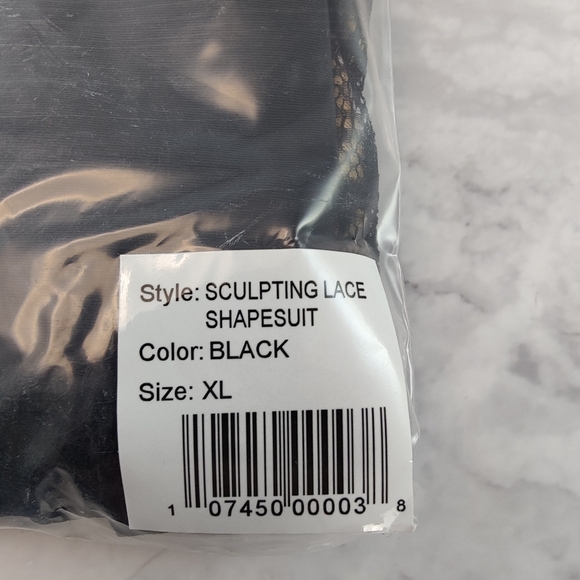 Pinsy Sculpting Lace Shapesuit Shapewear Bodysuit Size Extra Large Black NWT - Picture 5 of 5